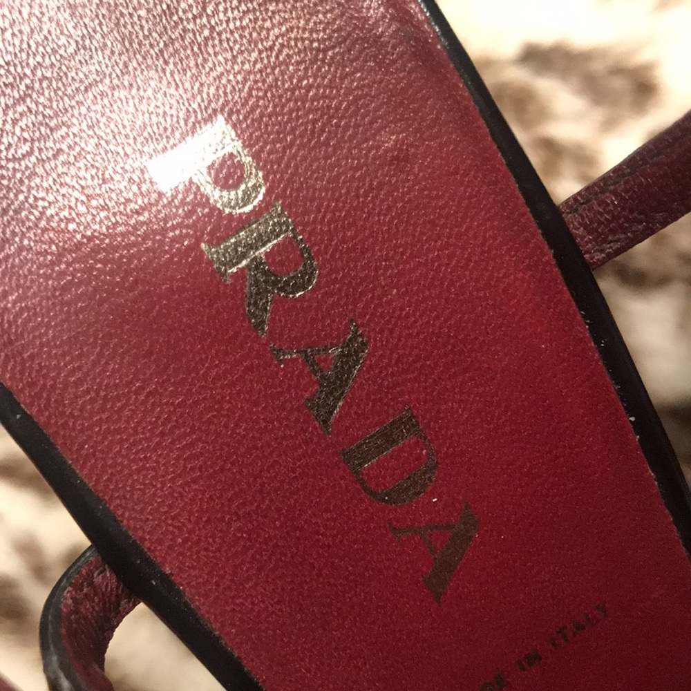 Prada Leather Brocade Woven Heel’s - Picture 3 of 16